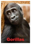 Gorillas (Tischkalender 2025 DIN A5 hoch), CALVENDO Monatskalender - Elisabeth Stanzer
