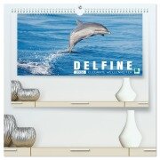 Delfine: Elegante Wellenreiter (hochwertiger Premium Wandkalender 2026 DIN A2 quer), Kunstdruck in Hochglanz - Calvendo Calvendo