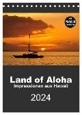 Hawaii - Land of Aloha (Tischkalender 2024 DIN A5 hoch), CALVENDO Monatskalender - Uwe Bade