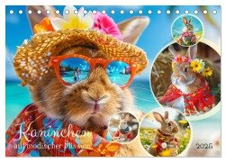 Kaninchen auf modischer Mission (Tischkalender 2025 DIN A5 quer), CALVENDO Monatskalender - Rose Hurley