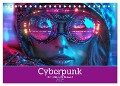 Cyberpunk - Hochtechnisierte Neonwelt (Tischkalender 2025 DIN A5 quer), CALVENDO Monatskalender - Liselotte Brunner-Klaus