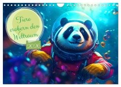 Tiere erobern den Weltraum (Wandkalender 2026 DIN A4 quer), CALVENDO Monatskalender - Rupert Kowalski