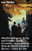 Sämtliche Romane: Krieg und Frieden + Anna Karenina + Auferstehung + Hadschi Murat (Chadschi Murat) + Glück der Ehe - Leo Tolstoi