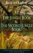 Cover-Bild zum Titel 'The Jungle Book & The Second Jungle Book (Complete Edition with the Original Illustrations by John Lockwood Kipling)' von 'Rudyard Kipling'