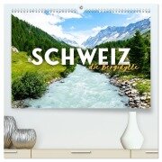 Schweiz - die Bergidylle (hochwertiger Premium Wandkalender 2026 DIN A2 quer), Kunstdruck in Hochglanz - Happy Monkey