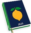 Zitrone 2025 - Doodle Art Taschenkalender - Terminplaner mit Wochenkalendarium - Format 11,3 x 16,3 cm - 
