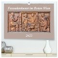 Fassadenkunst im Roten Wien (hochwertiger Premium Wandkalender 2025 DIN A2 quer), Kunstdruck in Hochglanz - Werner Braun