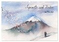 Aquarelle und Haiku von Basho (Wandkalender 2024 DIN A3 quer), CALVENDO Monatskalender - Jitka Krause