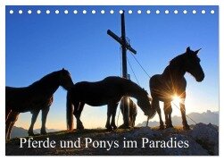 Pferde und Ponys im Paradies (Tischkalender 2025 DIN A5 quer), CALVENDO Monatskalender - Christa Kramer
