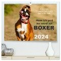 Wenn ich groß bin werd' ich Boxer (hochwertiger Premium Wandkalender 2024 DIN A2 quer), Kunstdruck in Hochglanz - Kerstin Mielke