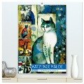 Katzengemälde (hochwertiger Premium Wandkalender 2025 DIN A2 hoch), Kunstdruck in Hochglanz - Sabine Löwer