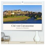Cite von Carcassonne - Zeitreise ins Mittelalter (hochwertiger Premium Wandkalender 2026 DIN A2 quer), Kunstdruck in Hochglanz - LianeM LianeM