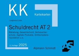 Cover-Bild zum Titel 'Karteikarten Schuldrecht AT 2' von 'Tobias Langkamp, Jan Stefan Lüdde'