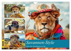 Savannen-Style. Stilvoller Raubkatzen-Chic (Wandkalender 2025 DIN A4 quer), CALVENDO Monatskalender - Rose Hurley