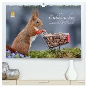 Eichhörnchen Luna und ihre Kinder (hochwertiger Premium Wandkalender 2026 DIN A2 quer), Kunstdruck in Hochglanz - Tine Meier