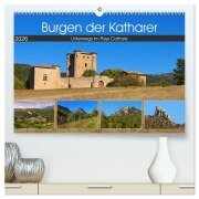 Burgen der Katharer - Unterwegs im Pays Cathare (hochwertiger Premium Wandkalender 2026 DIN A2 quer), Kunstdruck in Hochglanz - LianeM LianeM