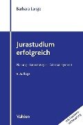 Cover-Bild zum Titel 'Jurastudium erfolgreich' von 'Barbara Lange'