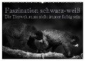 Faszination schwarz-weiß - Die Tierwelt muss nicht immer farbig sein (Wandkalender 2024 DIN A2 quer), CALVENDO Monatskalender - Eleonore Swierczyna