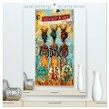 Afrikanische Eleganz - Illustrationen in harmonischen Farben (hochwertiger Premium Wandkalender 2025 DIN A2 hoch), Kunstdruck in Hochglanz - Anja Frost