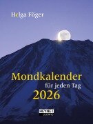 Cover-Bild zum Titel 'Mondkalender für jeden Tag 2026' von 'Helga Föger'