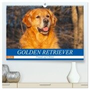 Cover-Bild zum Titel 'Golden Retriever - Freunde auf 4 Pfoten (hochwertiger Premium Wandkalender 2026 DIN A2 quer), Kunstdruck in Hochglanz' von 'Sigrid Starick'
