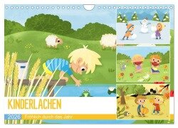 KINDERLACHEN - Fröhlich durch das Jahr - Ein Kinderkalender (Wandkalender 2026 DIN A4 quer), CALVENDO Monatskalender - Katelein Katelein