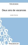 Cover-Bild zum Titel 'Deux ans de vacances de Jules Verne (Fiche de lecture)' von 'Fichesdelecture, Vanessa Grosjean'