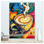 Kaffee trifft Kunst - Aromatische Pinselstriche (hochwertiger Premium Wandkalender 2026 DIN A2 hoch), Kunstdruck in Hochglanz - Claudia Schimmack