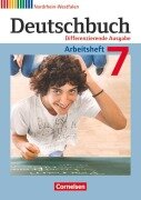 Cover-Bild zum Titel 'Deutschbuch 7. Schuljahr. Arbeitsheft mit Lösungen. Differenzierende Ausgabe Nordrhein-Westfalen' von 'Friedrich Dick, Agnes Fulde, Marianna Lichtenstein, Toka-Lena Rusnok'