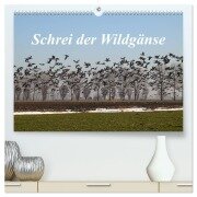 Schrei der Wildgänse (hochwertiger Premium Wandkalender 2026 DIN A2 quer), Kunstdruck in Hochglanz - Rolf Pötsch