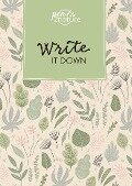 Write It Down . Nachhaltiges Notizbuch in A5 mit Hardcover und Pflanzen-Motiv - 