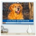 Golden Retriever - Freunde auf 4 Pfoten (hochwertiger Premium Wandkalender 2025 DIN A2 quer), Kunstdruck in Hochglanz - Sigrid Starick