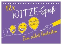 12 x WITZE-Spaß - Bastelkalender (Tischkalender 2025 DIN A5 quer), CALVENDO Monatskalender - ROTH-Design ROTH-Design