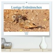 Lustige Erdmännchen (hochwertiger Premium Wandkalender 2026 DIN A2 quer), Kunstdruck in Hochglanz - Kattobello Kattobello