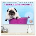 Niedliche Meerschweinchen (hochwertiger Premium Wandkalender 2025 DIN A2 quer), Kunstdruck in Hochglanz - Jeanette Hutfluss