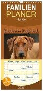 Cover-Bild zum Titel 'Familienplaner 2026 - Rhodesian Ridgeback Terminkalender mit 5 Spalten (Wandkalender, 21 x 45 cm) CALVENDO' von 'Anke van Wyk - www. germanpix. net'