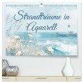 Strandträume in Aquarell (hochwertiger Premium Wandkalender 2025 DIN A2 quer), Kunstdruck in Hochglanz - Ally Bee
