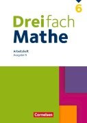 Cover-Bild zum Titel 'Dreifach Mathe 6. Schuljahr. Niedersachsen - Arbeitsheft mit Lösungen' von ''
