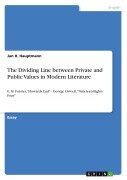 Cover-Bild zum Titel 'The Dividing Line between Private and Public Values in Modern Literature' von 'Jan H. Hauptmann'