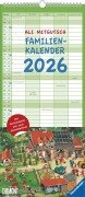 Ali Mitgutsch Familienkalender 2026- Wandkalender - Familienplaner mit 5 Spalten - Format 22 x 49,5 cm - 