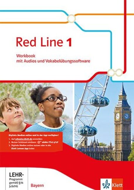 Red Line 1.Workbook mit Audios und Vokabelübungssoftware Klasse 5.  Ausgabe für Bayern ab 2017 - 