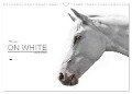 Pferde ON WHITE (Wandkalender 2024 DIN A3 quer), CALVENDO Monatskalender - Sabine Peters