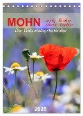 Mohn, zarte Blüten, starke Farben, der Geburtstagskalender (Tischkalender 2025 DIN A5 hoch), CALVENDO Monatskalender - Sabine Löwer