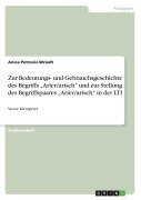 Cover-Bild zum Titel 'Zur Bedeutungs- und Gebrauchsgeschichte des Begriffs "Arier/arisch" und zur Stellung des Begriffspaares "Arier/arisch" in der LTI' von 'Anica Petrovic-Wriedt'