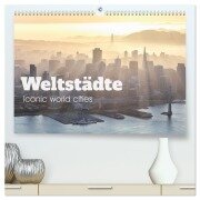 Weltstädte - Iconic world cities (hochwertiger Premium Wandkalender 2026 DIN A2 quer), Kunstdruck in Hochglanz - Matteo Colombo