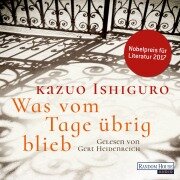 Cover-Bild zum Titel 'Was vom Tage übrig blieb' von 'Kazuo Ishiguro'