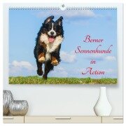 Cover-Bild zum Titel 'Berner Sennenhunde in Action (hochwertiger Premium Wandkalender 2026 DIN A2 quer), Kunstdruck in Hochglanz' von 'Sigrid Starick'