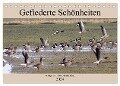 Gefiederte Schönheiten - Wildgänse in Norddeutschland (Tischkalender 2024 DIN A5 quer), CALVENDO Monatskalender - Rolf Pötsch
