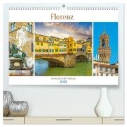 Cover-Bild zum Titel 'Florenz - Reiseziel in der Toskana (hochwertiger Premium Wandkalender 2026 DIN A2 quer), Kunstdruck in Hochglanz' von 'Nina Schwarze'