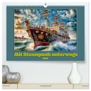 Mit Steampunk unterwegs (hochwertiger Premium Wandkalender 2025 DIN A2 quer), Kunstdruck in Hochglanz - Werner Braun